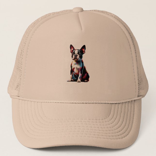 Gorra De Camionero Perro de Boston Terrier (Anverso)