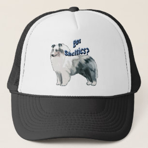 Gorra De Camionero Perro de cabaña azul Merluza