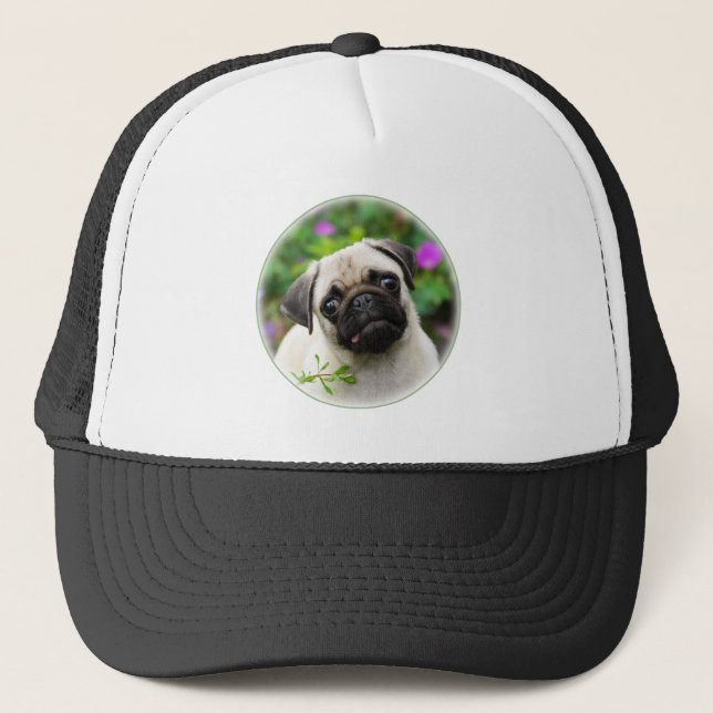 Gorra De Camionero Perro de cachorro de cachorro (Anverso)