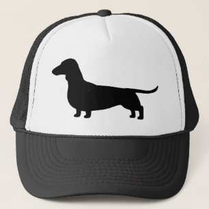 Gorra De Camionero Perro de Dachshund Silhouette Wiener Perro Weenie