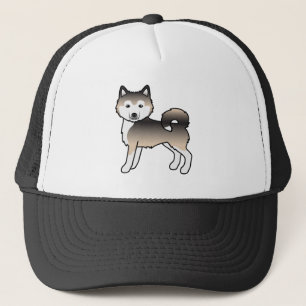 Gorra De Camionero Perro de dibujos animados adorable Malamute de Ala