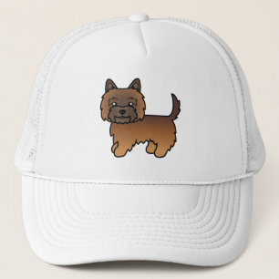 Gorra De Camionero Perro de dibujos animados adorable Terrier Cairn a