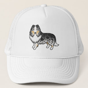 Gorra De Camionero Perro de dibujos animados Sheltie Shetland Sheepdo