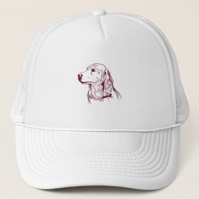 Gorra De Camionero Perro de Golden Retriever (Anverso)