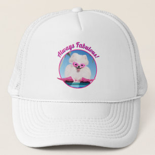 Gorra De Camionero Perro De La Piscina En Los Flippers