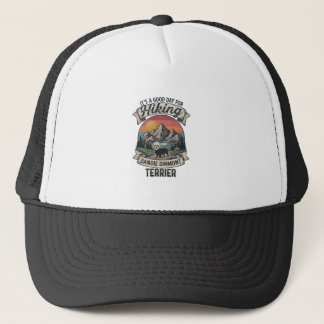 Gorra De Camionero Perro de montaña Dandie Dinmont Terrier caminando