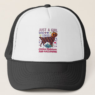 Gorra De Camionero Perro de oro de Halloween_1