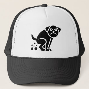 Gorra De Camionero Perro de Pooping enojado