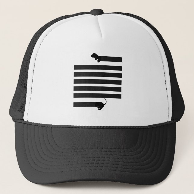 Gorra De Camionero perro de salchicha del dachshund (Anverso)