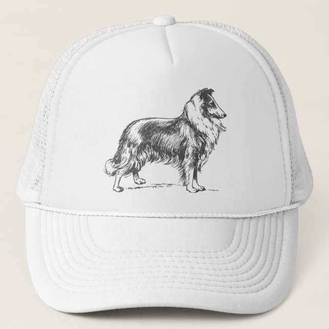 Gorra De Camionero Perro del collie (Anverso)