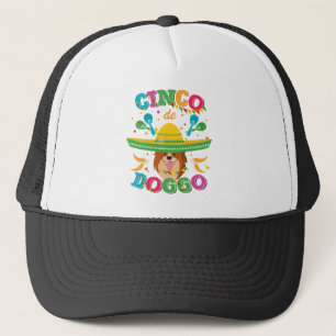 Gorra De Camionero Perro del Corgi de Cinco de Mayo