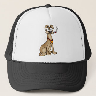 Gorra De Camionero Perro del dibujo animado que fuma