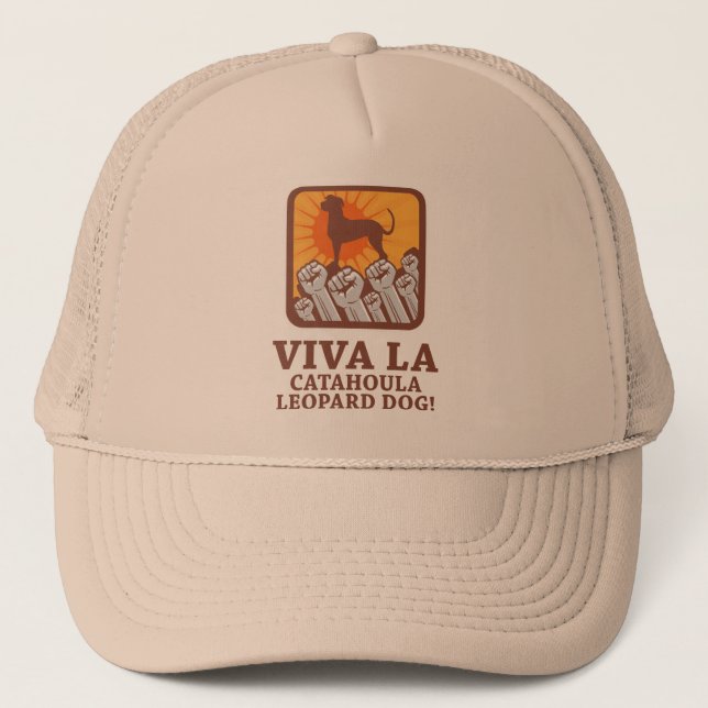 Gorra De Camionero Perro del leopardo de Catahoula (Anverso)