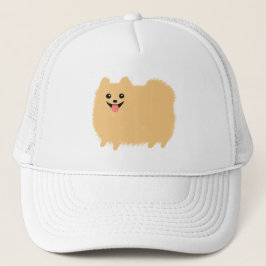 Gorra De Camionero Perro dulce Fluffy Pomeranian