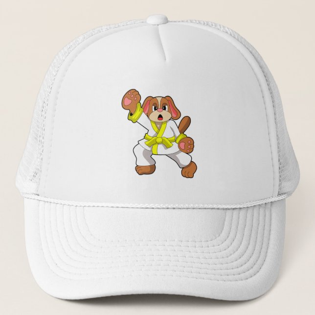 Gorra De Camionero Perro en las artes marciales de Karate (Anverso)