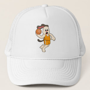 Gorra De Camionero Perro en los deportes de baloncesto