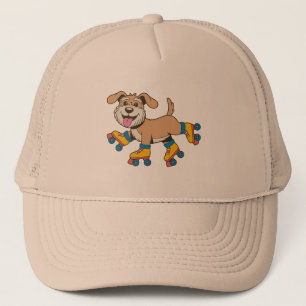 Gorra De Camionero Perro En Patines De Rodillo Cuelga En Veo Un Perro