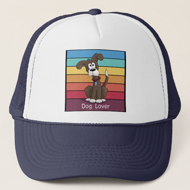 Gorra De Camionero Perro festivo (Anverso)