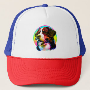 GORRA DE CAMIONERO PERRO GENIAL ARCOÍRIS COLORIDO