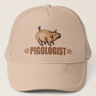 Gorra De Camionero Perro gracioso, cerdo