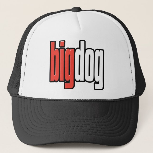 Gorra De Camionero Perro grande. Perro superior. Queso grande. Boss. (Anverso)