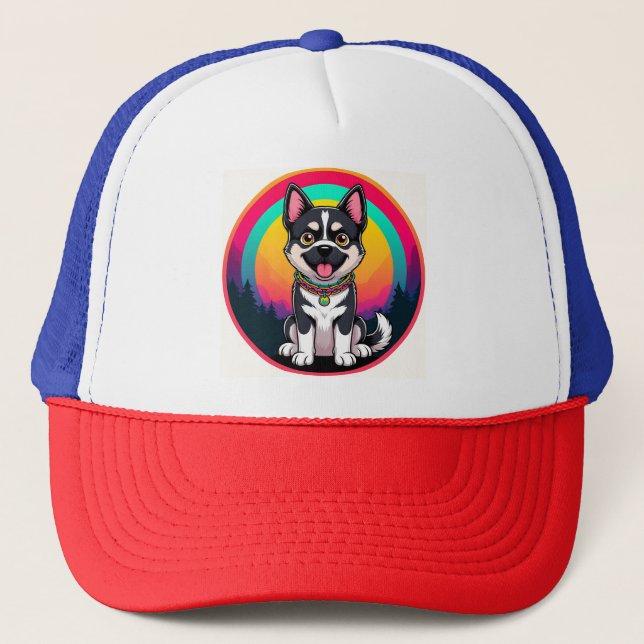 Gorra De Camionero Perro juguetón (Anverso)