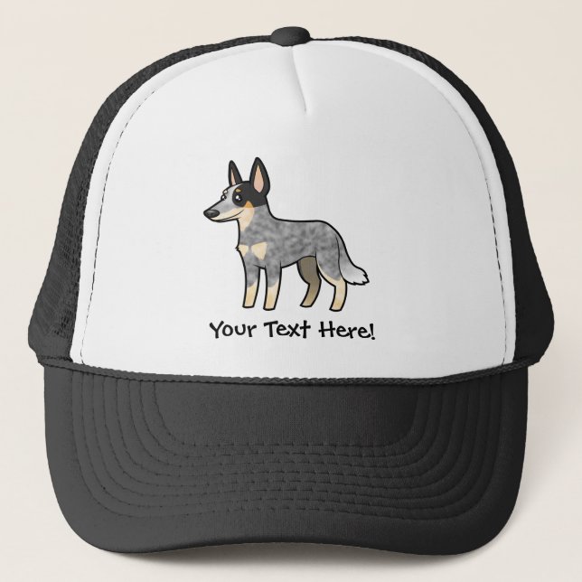 Gorra De Camionero Perro/Kelpie australianos del ganado del dibujo (Anverso)