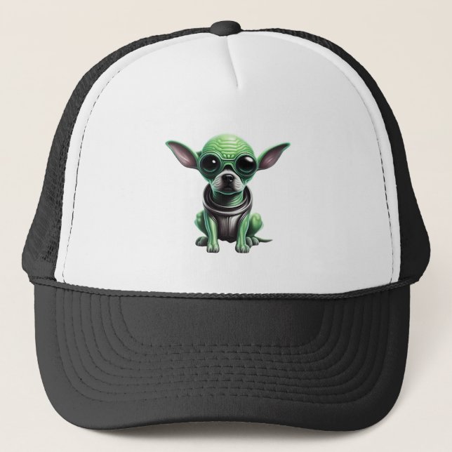 Gorra De Camionero Perro loco Alien (Anverso)