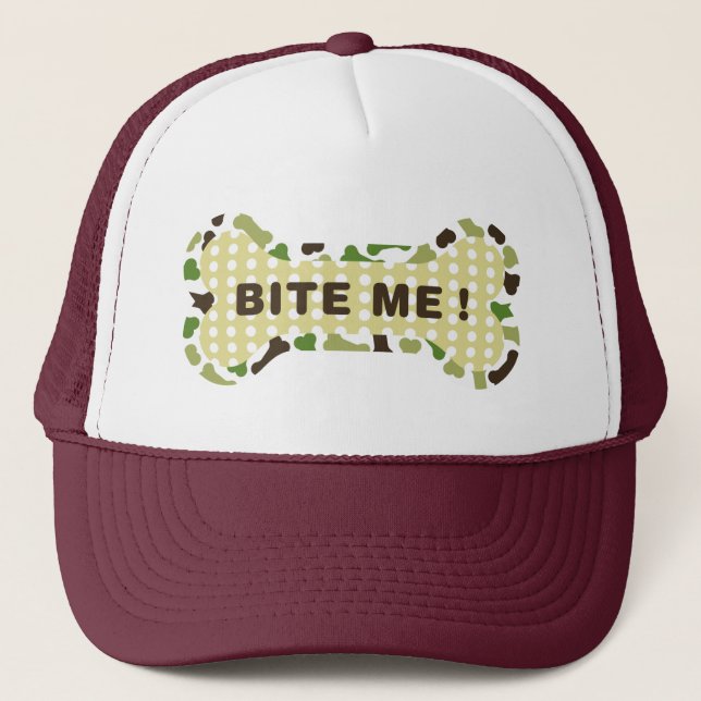 Gorra De Camionero Perro Lover - Bite Me (Anverso)