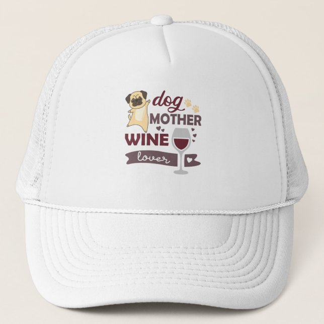 Gorra De Camionero Perro Madre Vino Amante Perro Perro Perro Perro Pe (Anverso)