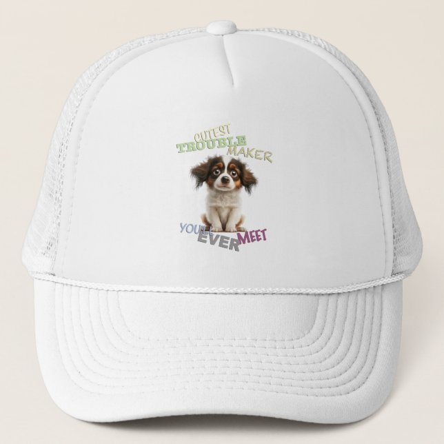 Gorra De Camionero Perro Mascota Menor problema hacedor adorable grac (Anverso)