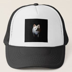 Gorra De Camionero Perro panomerano en la oscuridad