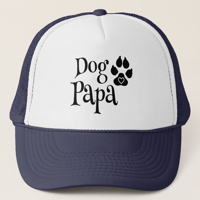 Gorra De Camionero Perro Papa perro amante papá (Anverso)