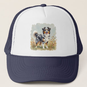 Gorra De Camionero Perro Pastor Australiano Merle Cola Larga