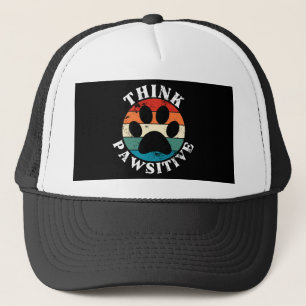 Gorra De Camionero Perro Paw Think Pawsitive