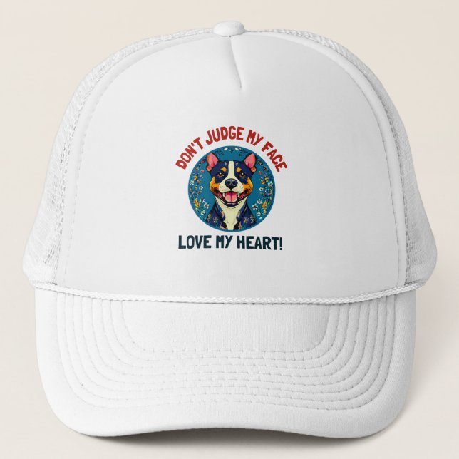 Gorra De Camionero Perro Pitbull (Anverso)