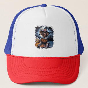 Gorra De Camionero Perro Pointer Plaza de Halloween