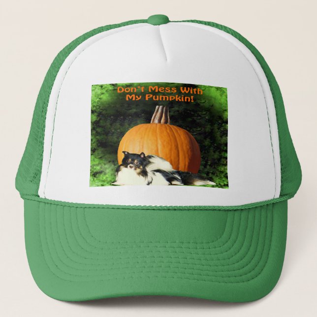 Gorra De Camionero Perro que protege la calabaza grande (Anverso)