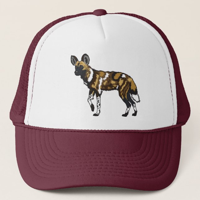Gorra De Camionero perro salvaje africano (Anverso)