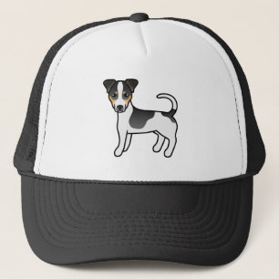 Gorra De Camionero Perro Terrier de Jack Russell de capa lisa tricolo