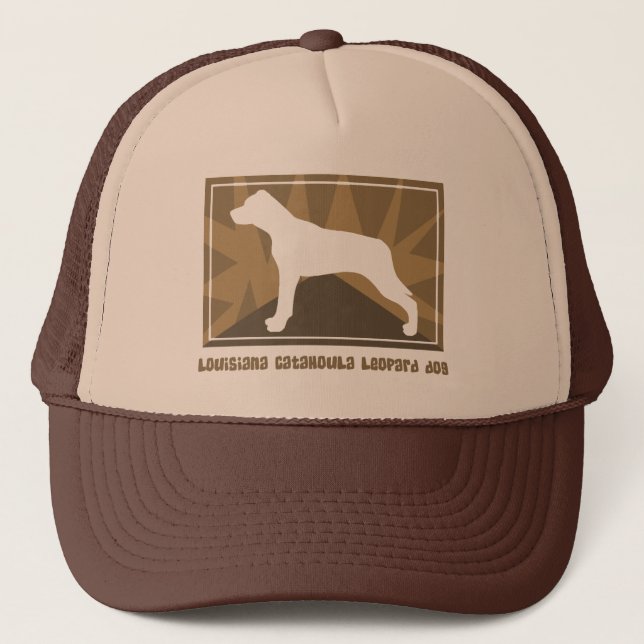Gorra De Camionero Perro terroso del leopardo de Luisiana Catahoula (Anverso)