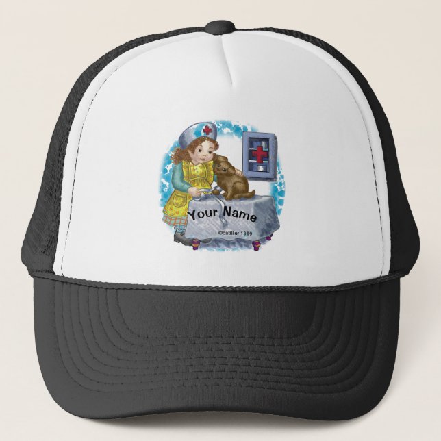 Gorra De Camionero Perro y enfermera (Anverso)