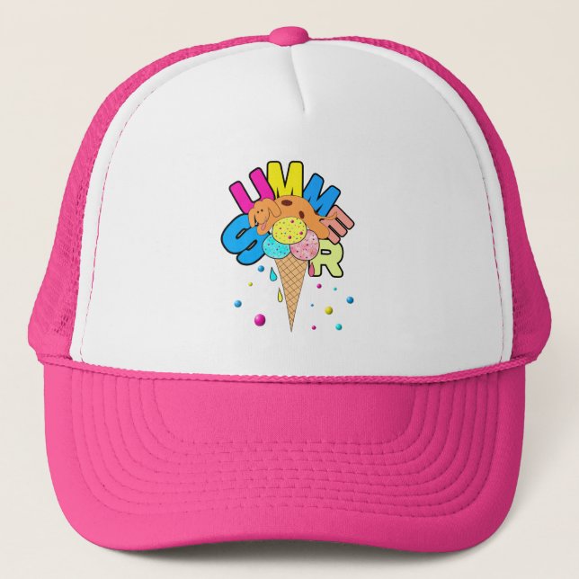 Gorra De Camionero Perro y helado (Anverso)