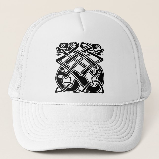 Gorra De Camionero Perros célticos negros (Anverso)