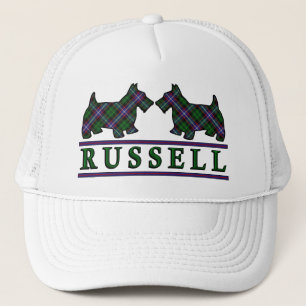 Gorra De Camionero Perros del escocés del tartán de Russell del clan