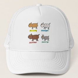 Gorra De Camionero Perros graciosos con palos