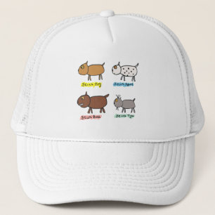 Gorra De Camionero Perros graciosos con palos