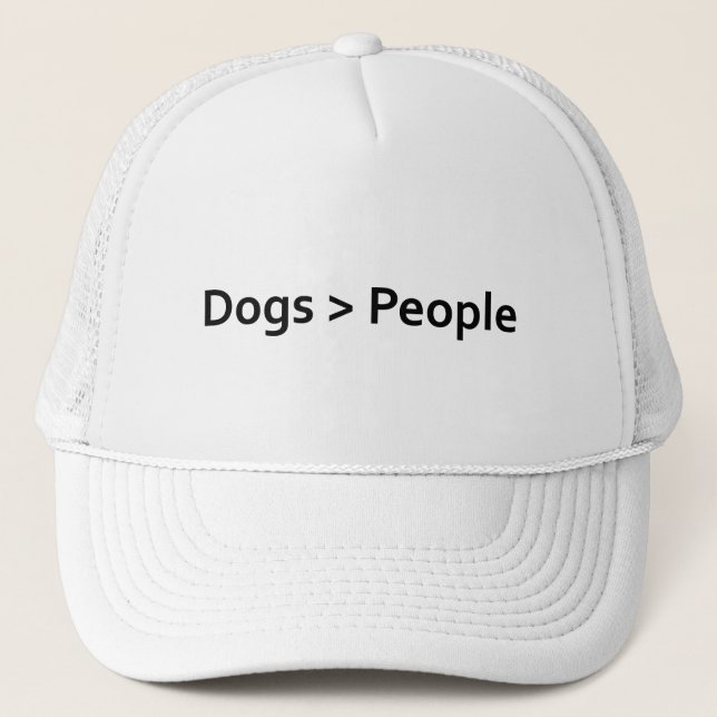 Gorra De Camionero Perros mayores que personas (Anverso)