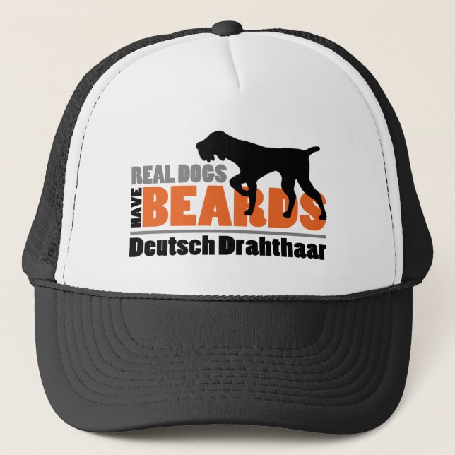Gorra De Camionero Perros Reales con barbas - Deutsch Drahthaar (Anverso)