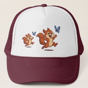 Gorra De Camionero Persecución Alegre – Ardilla Feliz y Mariposa